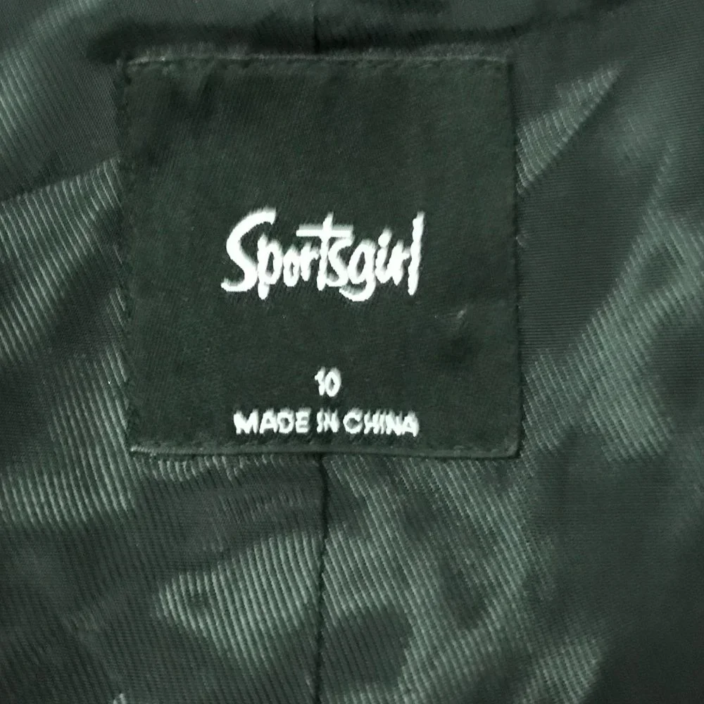 SPORSTGIRL Ladies Black Jacket Size 10 - Picture 7 of 7